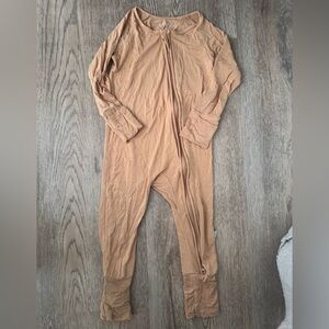 Alura Baby Tan Zip-Up Jumpsuit